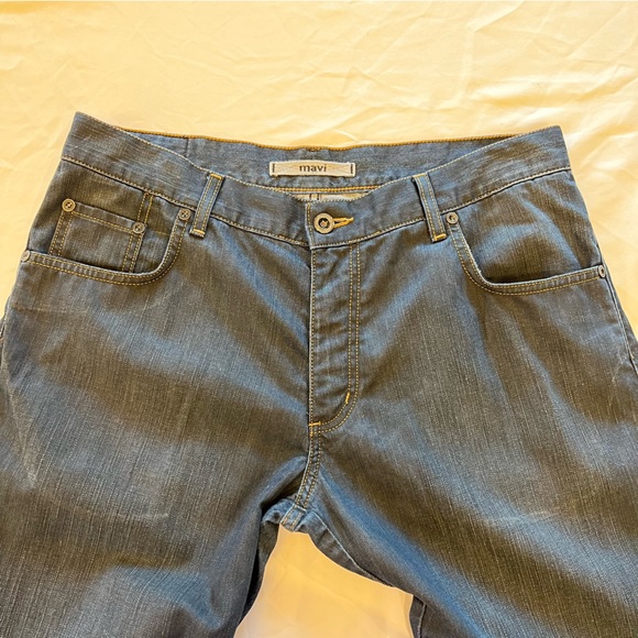 Mavi Mike Bootcut Low Rise Dark Wash Relaxed Denim Jeans Size 34 x 32 EUC - Picture 7 of 16